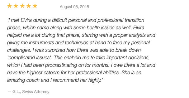 Stress & Emotion Coaching Basel - Testimonial